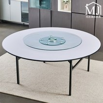 호텔 접이식 식탁 의자 연회용 턴테이블 대형 회전판, 1.2m 원형 테이블 두꺼운 테이블 프레임