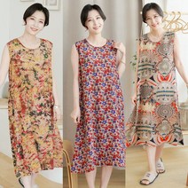 N2420 단심 아이스 인견원피스엄마옷중년여성의류