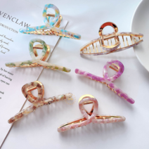 마블 자개 프렌치스타일 헤어핀 집게핀