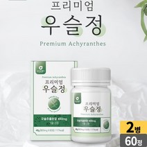 [서영이네] 프리미엄 우슬 정 국산 우슬추출액 쇠무릎지기 소물팍 접골초 대절채 쇠무릎풀 참당귀추출분말 상어연골분말 해조칼슘 어골칼슘 보스웰리아추출분말 녹색입홍합분말, 2개, 800mgX60정