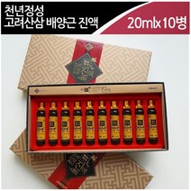 천년정성 비트로시스 고려산삼배양근 진액 엑기스 산삼 농축액 사포닌 진세사이드 직장인 청소년 할머니 할아버지 선물세트, 10병, 20ml