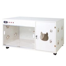 강아지방음부스 격리장 개집 애견 호텔 실내, 흰색 패키지 설치, 150cmX60cmX60cm항온모델