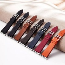크란채 프랑스 명품 바레니아가죽 애플워치호환 가죽스트랩, 42-44-45mm, 다크브라운