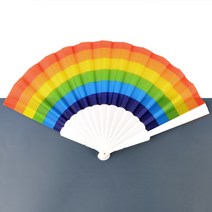 규즈몰 접이식 무지개 부채 한국 무용 부채춤 외국인 선물