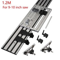범용 원형 소형 체인톱 전기톱 전동 엔진톱 가이드 레일 트랙 조정 가능한 베이스 직선 절단 이중 레이어 목공 도구 1200mm, [02] 1.2M 9-10 inch, 02 1.2M 9-10 inch