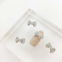 Woman bonita nail parts 큐빅메탈 RIBON 1개, 네일파츠/1개입