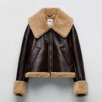 ZARA 인조 퍼 브라운 무스탕 점퍼 자켓