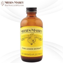 닐슨메시 레몬익스트랙4oz(118ml)첨가물 향신료 바닐라향 에센스 레몬향 베이킹재료 홈베이킹 아이스크림 농축액, 4oz(118ml)