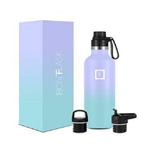 IRON FLASK 32온스 텀블러 스포츠 물병 절연 스테인리스 보온보냉(3가지뚜껑), 솜사탕