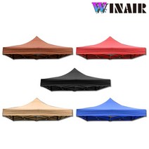 WINAIR 옥스포드 3중 코팅 천막지붕 벨크로타입(프레임 미포함), 3mx3m (프레임 미포함), 레드