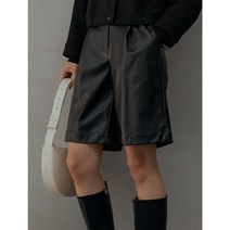 [에잇세컨즈] 에코레더 버뮤다 팬츠 블랙 (322X25KYB5)