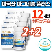 약국 마그네슘 정 알약 330 마그네시움 플러스 비타민B1 비타민B2 비타민B6 무첨가물, 2+2박스, 2개