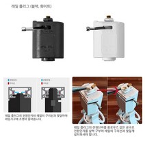 펜던트 식탁조명 콤비1등 2등, 레일설치플러그 화이트