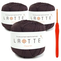 라떼(65g)x3볼+모사용코바늘5/0호(3.0mm), 27_다크브라운