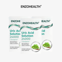 엔조헬스 유릭애시드 컨트롤 요산영양제 24000 uricacid 셀러리 쐐기풀 추출물 뉴질랜드산, 3통, 70캡슐
