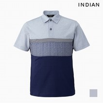 인디안 INDIAN 우븐배색 기본 카라티셔츠_MIUASWM3381