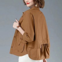 여자 자켓 얇은 코트 여성 봄과 어머니 패션 캐주얼 가디건 셔츠 윈드 브레이커 자켓