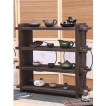 다도그릇장 컵진열장 도자기장 엔틱 원목 정리 엔틱, 80 X 20 X 52cm 레이어간격 20cm