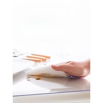 유리 대용 pvc 식탁보 방수 및 노 워시 테이블 매트 투명 커피 책상 주방 식탁 PU, 90x180cm, 완벽한 항균 스크럽 5.0 두께 3.0