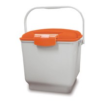 HDPE 잠금형 음식물쓰레기통 PCS-10L(10L) 음식물쓰레, 주황, 1개