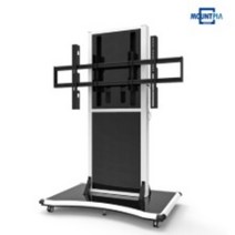 안전포장 마운트피아 EMS-1W 이동식 대형TV거치대 86-98인치 전자칠판 스탠드 전동식 높이조절, 블랙