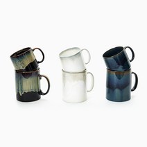 문경새재 호롱상회 도자기 투톤머그컵, A 푸른밤, 500ml