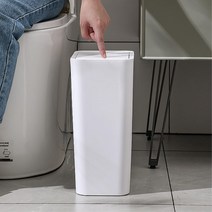 원터치 냄새차단 긴사각 슬림 틈새 심플 쓰레기통 원룸 어린이집 미용실 고시원 세탁소 옷가게, 1개, 원터치투톤쓰레기통XHL-4216(12리터 블랙)