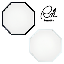 욕실거울 직팔각형거울 트랙 욕실경 거실 화장실 인테리어거울 직팔각, No.2 화이트