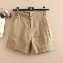 여성 린넨 스판 밴딩 반바지 아이버리아 A31 C006D868