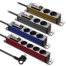 현대 4000W 고용량 고압 멀티탭 2구 3구 4구 1.5M 3M 5M 어에컨용 산업용 대용량 전기코드 오디오, 3구 1.5M, 레드