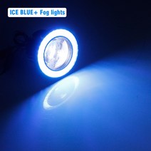 자동차 라이트 어셈블리 2pcs 12V 유니버설 COB Led 안개 화이트 블루 핑크 옐로우 그린 레드 엔젤 눈 DRL, 03 Ice blue_03 2.5inch