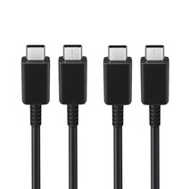 2개 삼성 전용 C to C 초고속 2.0 충전지원 45W 5A 초고속 충전 케이블, 블랙