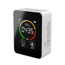 CO2 센서 미터 LED 공기 측정기 스마트품질 분석기 가정용 대기 오염 모니터 가스, 01 white 1피스s