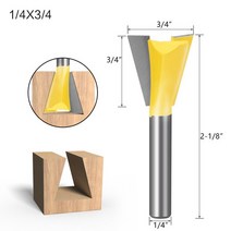 6mm 생크 14 더브테일 조인트 라우터 비트 세트 14도 목공 조각 비트 밀링 커터, 6.35X19.05