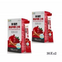 홍삼석류 스틱 홍삼 진세노사이드 사포닌 석류 착즙액 6년근 홍삼농축액 즙 엑기스 액 음료, 60포, 10g