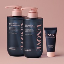 [어노브] 딥 데미지 리페어 단백질 샴푸 500gx2 + 딥데미지 트리트먼트 40ml, 01. 딥 데미지 리페어 샴푸 500gx2, 01. 딥 데미지 트리트먼트 40ml (웜페탈)