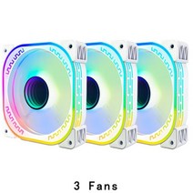 키트 팬 120mm Ar12pro 냉각 쿨러 4 핀 컴퓨터 케이스 Can 5v3pin 무제한 공간 12cm Ventilador ikongou Pc 방열판, [02] 3Fans, [01] A-RGB, [01] WHITE, 02 3Fans