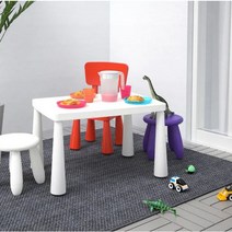 이케아 MAMMUT 맘무트 어린이테이블 3종 택1 / 의자추가선택, 3.  블루 85cm 403.651.87
