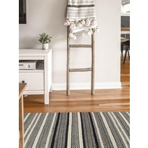 Instylecraft 내추럴 Fiber 컬렉션 - 1.2 x 1.8m(4 x 6피트) 황마 부분 러그 | 부분 러그 농가 스타일 | 아기방을 위한 수제 우븐 러그 | 거실 공간