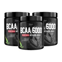뉴트렉스리서치 BCAA 6000 퍼폼 리커버 빌드 그린 애플 맛, 237g, 3개