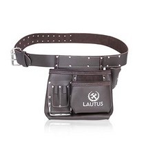 목수벨트 미국 LAUTUS 5포켓 오일 태닝 가죽 공구 다기능 공구 파우치 가방-606875
