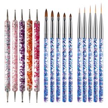 메이브라운 추천 도트봉 5종 + 아크릴붓 5종 + 세필붓 5종 세트, 1세트, 혼합색상