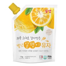 _ 꽃샘 별난 알맹이 유자 1kg x 3개