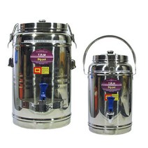 태릉금속 티알엠 스테인리스 회사 학교 단체급식 식당 업소용 대형 보온보냉물통, 스텐 보온보냉물통 16L