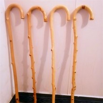 명아주지팡이 목발 보조기 원목 노인 수제 어르신, 옐로우(지름 2.4-2.7cm)