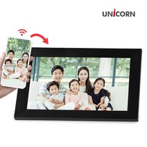 유니콘 LTD-1000TW 와이파이 터치 스마트 디지털액자 동영상 원격전송 무선업로드 자동회전가능, 단품