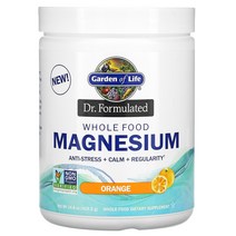 Garden of Life Dr. Formulated 홀푸드 마그네슘 분말 오렌지 419.5g (14.8oz)