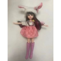 atbox001 아름다운 리카 인형 머리 몸 천 신발, 01