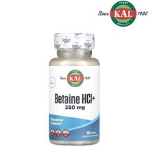 KAL Betaine 베타인 HCl 250mg 100정 Digestive Support, 1개, 100개