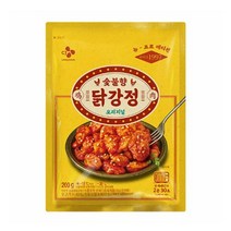 CJ더마켓 닭튀김 튀김류 술안주 혼밥 캠핑 탑티어 숯불향 닭강정 닭강정 순살 후라이드 양념 숯불 200G 2개, 12세트